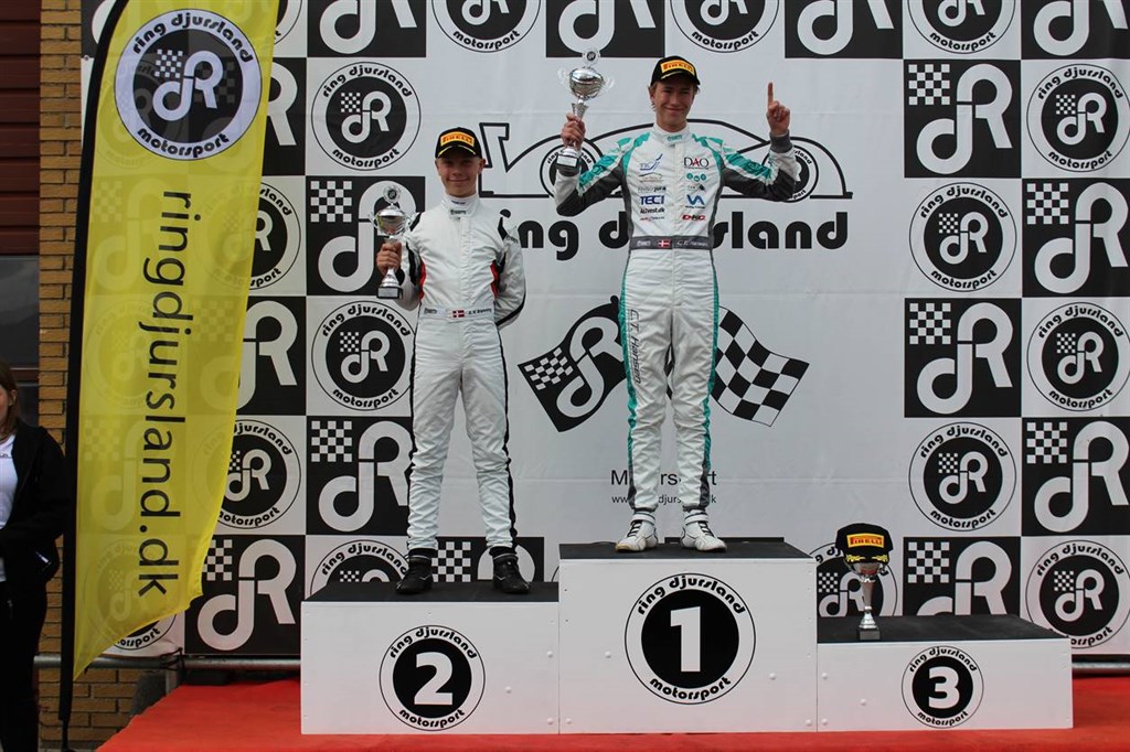 2 x 2. plads på podiet for Aske Nygaard Bramming på Ring Djursland
(Foto: Khan)